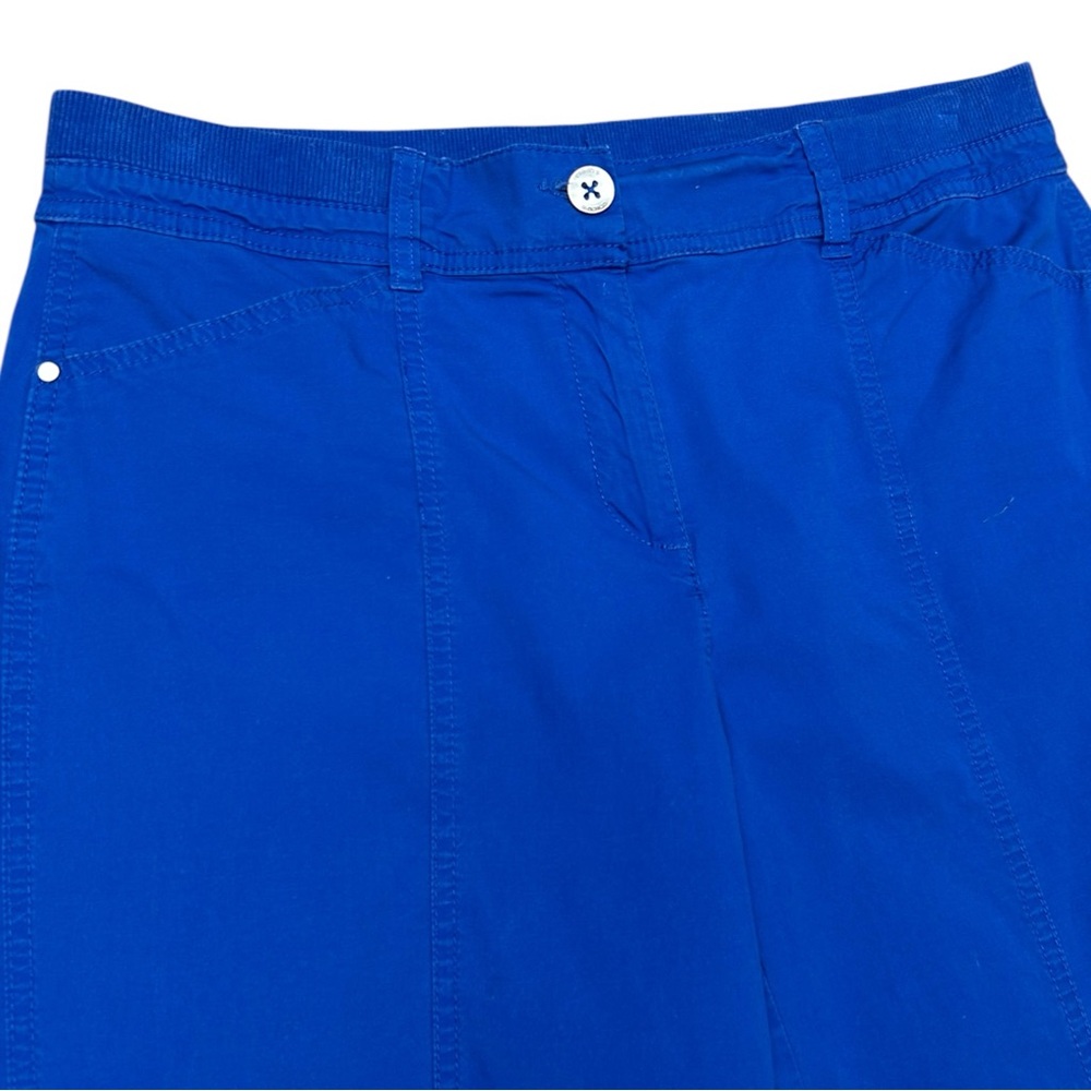 Chico’s Blue Cropped Pants Capri Stretch Size 1/Medium Casual Summer Capris - Picture 6 of 12